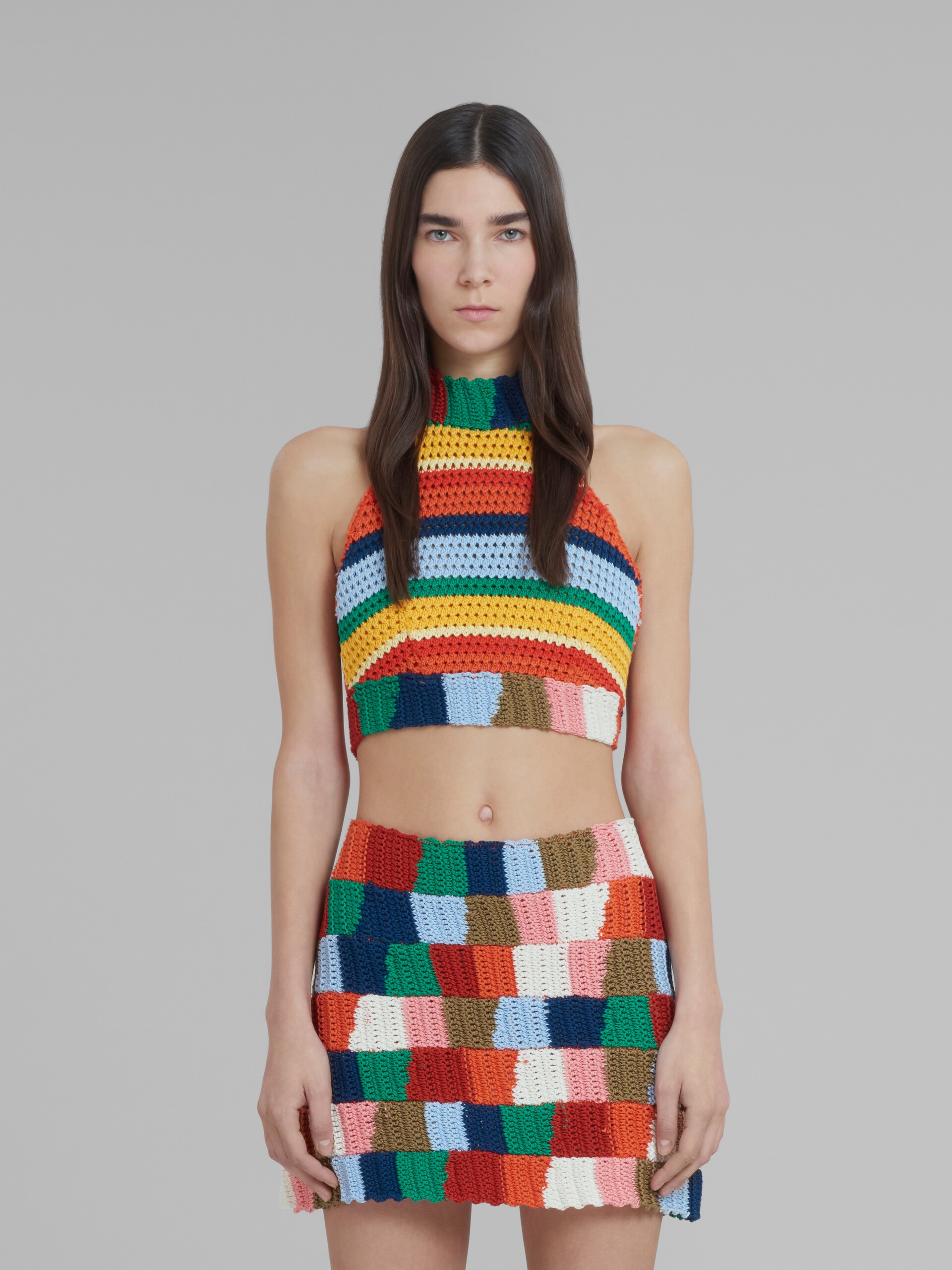 MARNI X NO VACANCY INN - MULTICOLOUR COTTON-KNIT TOP - 2