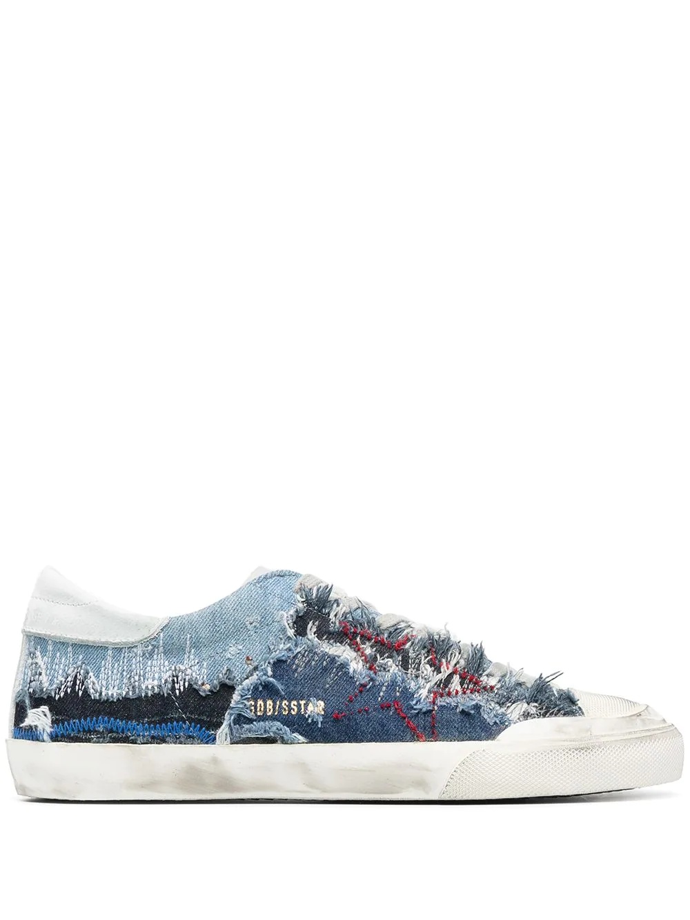 Super-star denim trim sneakers - 1