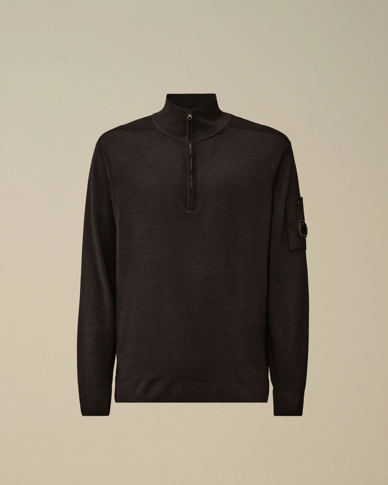Merino Wool Half Zip Sweater - 1