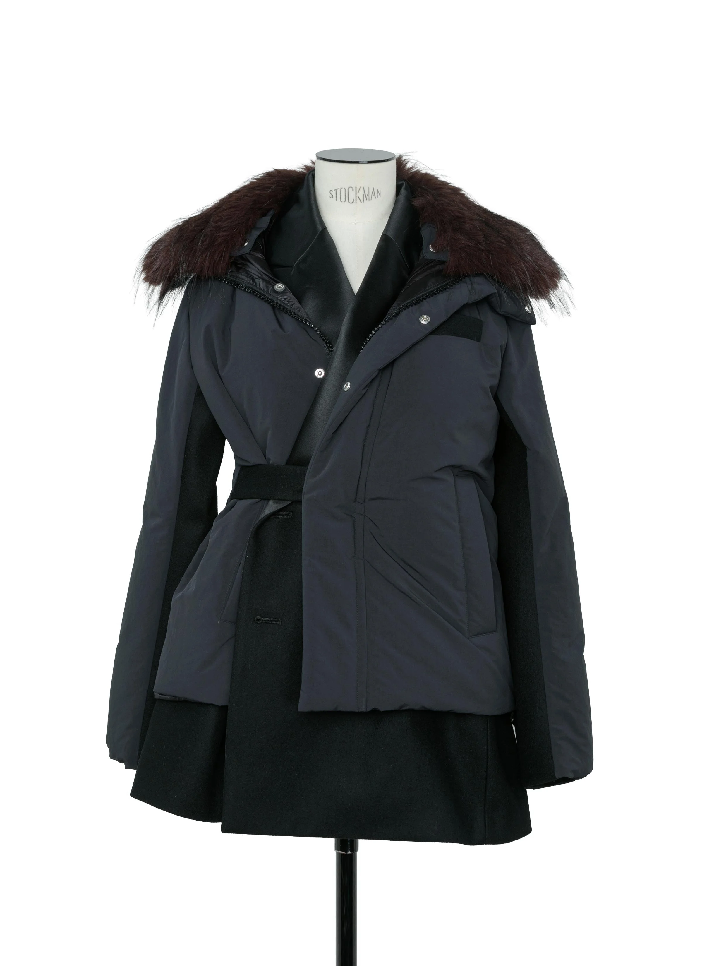 Wool Melton x Puffer Jacket - 1