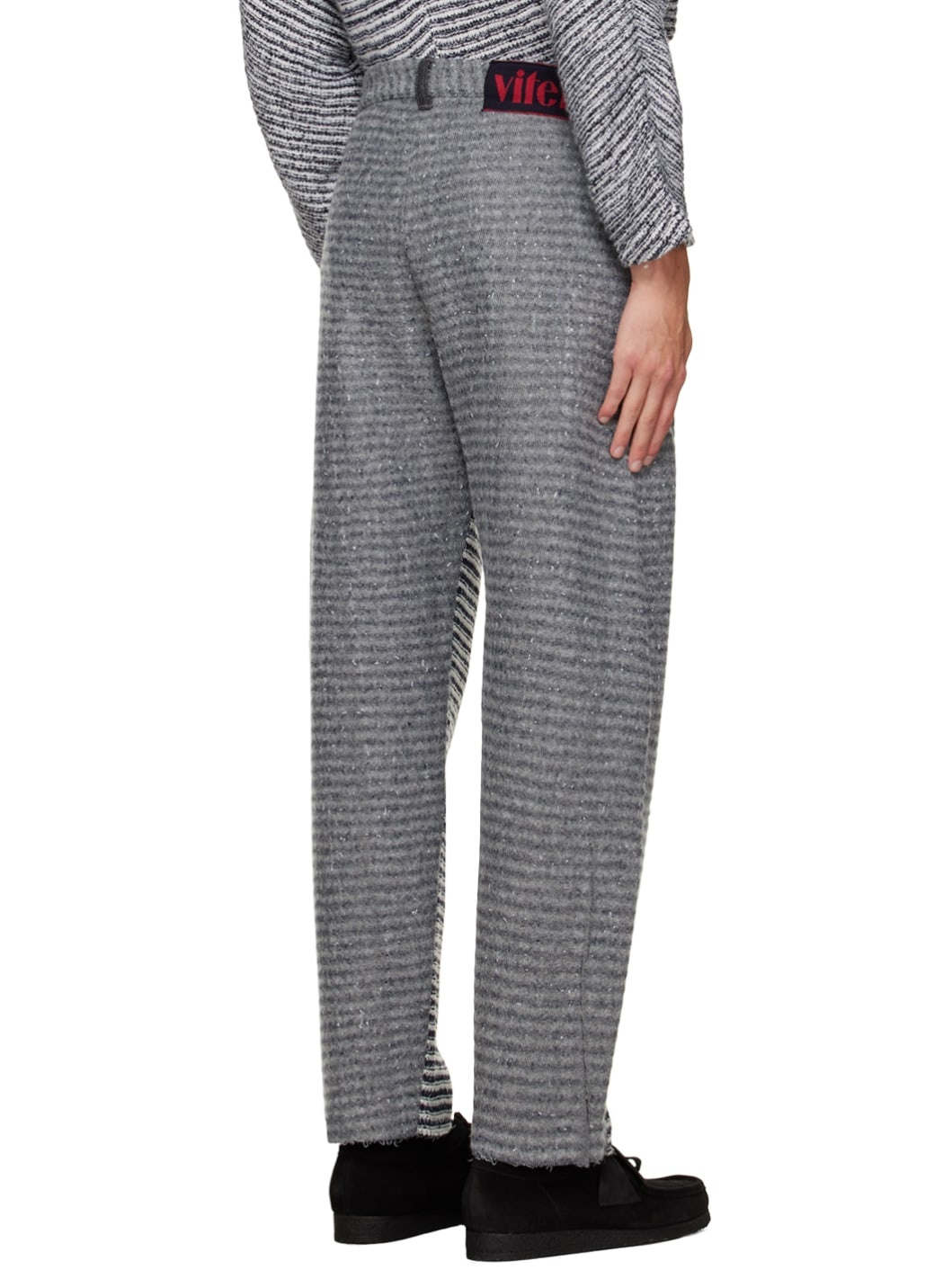 Gray Paneled Trousers - 3