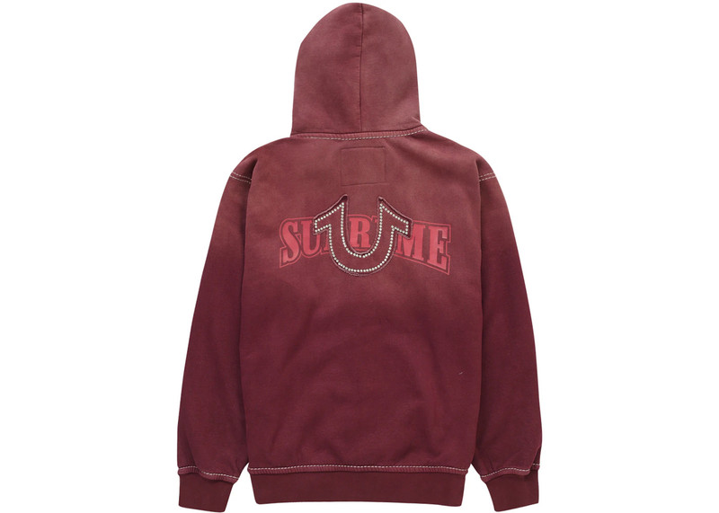 Supreme Supreme True Religion Zip Up Hooded Sweatshirt (FW22) Eggplant outlook