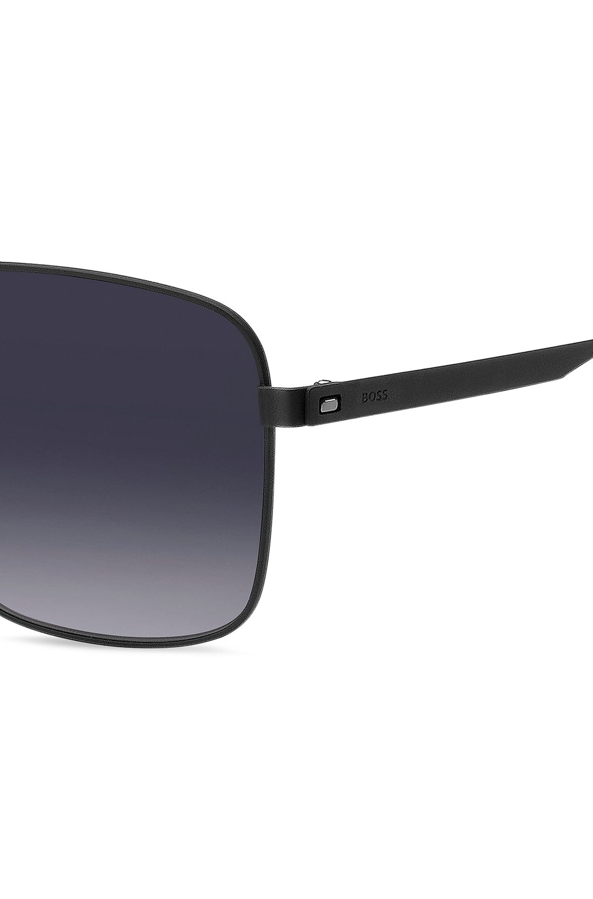 DOUBLE-BRIDGE SUNGLASSES IN BLACK STEEL - 3