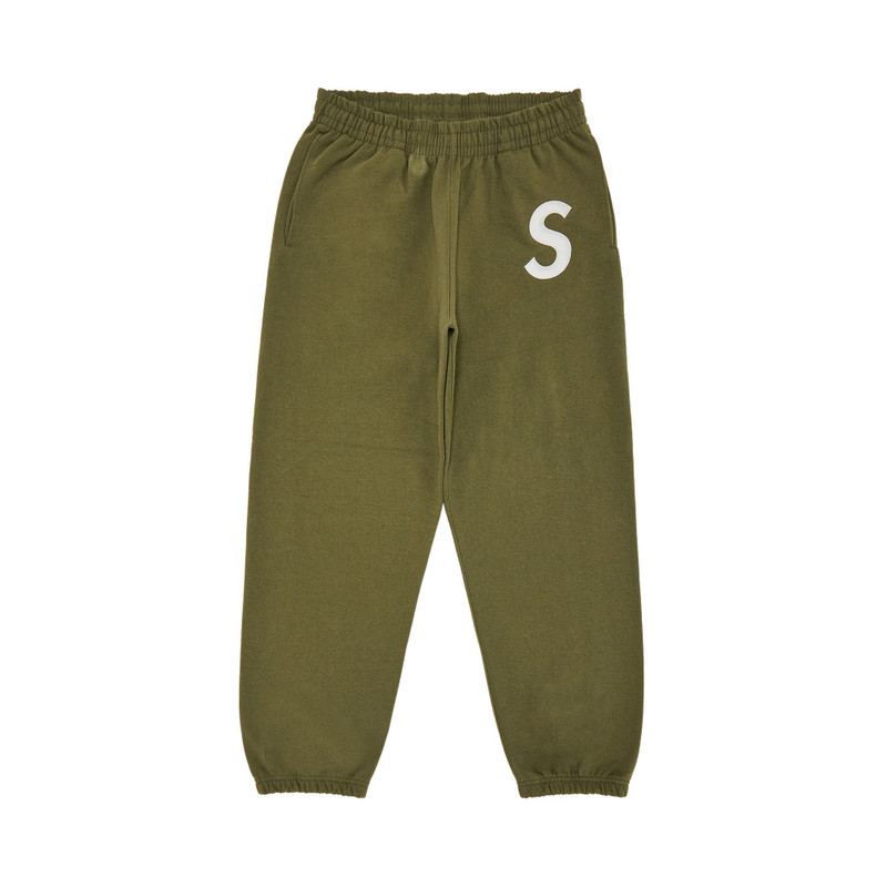 Supreme S Logo Sweatpant 'Light Olive' - 1