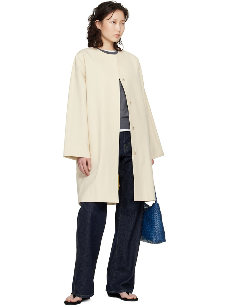 Loulou de Saison Beige Merill Cotton Gabardine Coat outlook