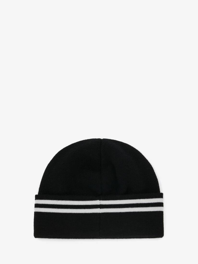 Women's McQueen Knit Beanie in Black/ivory - 2