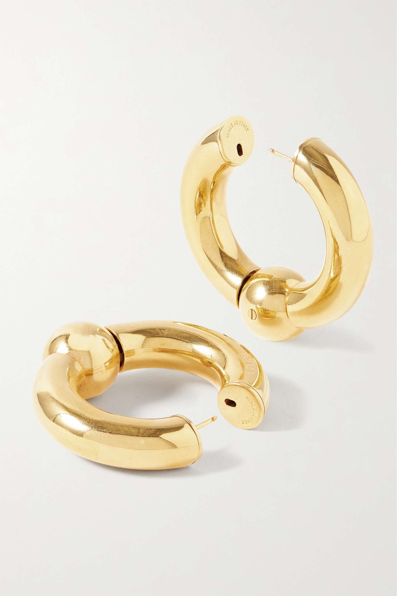 Mega gold-tone hoop earrings - 3