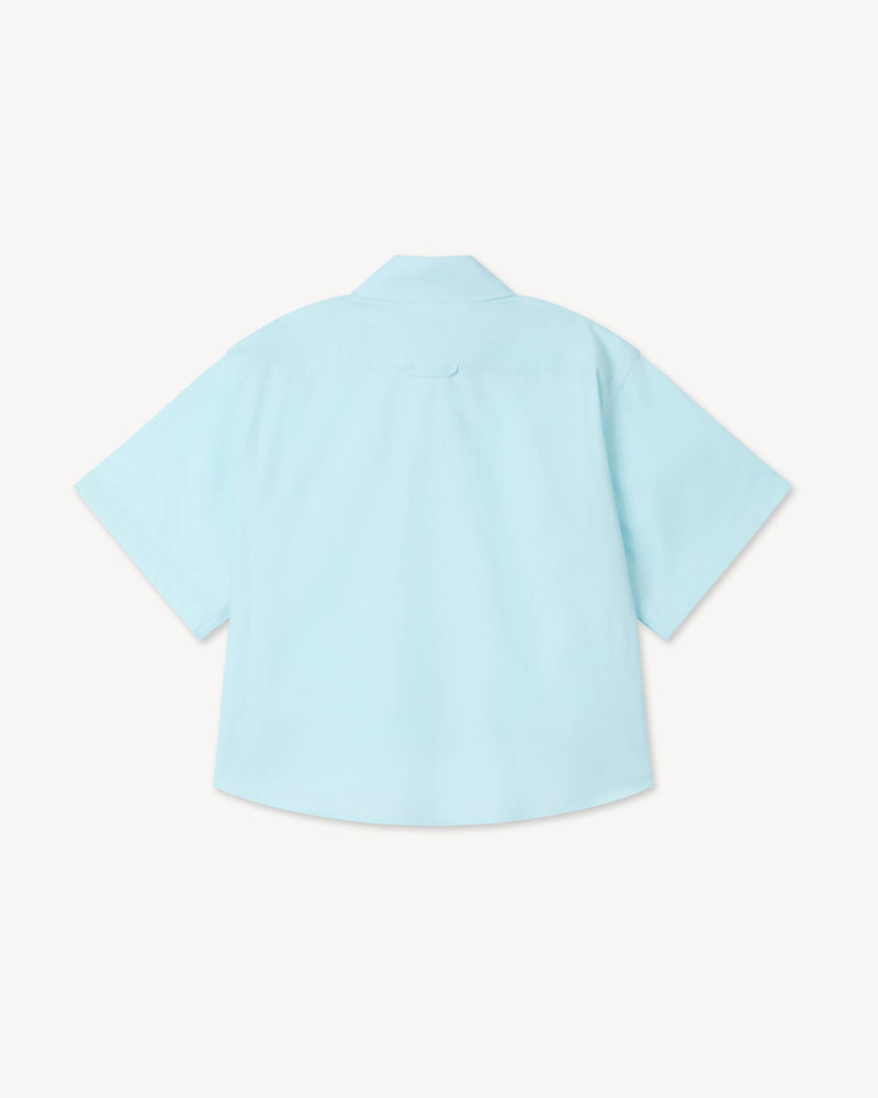 KENZO 'Boke Flower 2.0' embroidered short slevee shirt in cotton poplin outlook