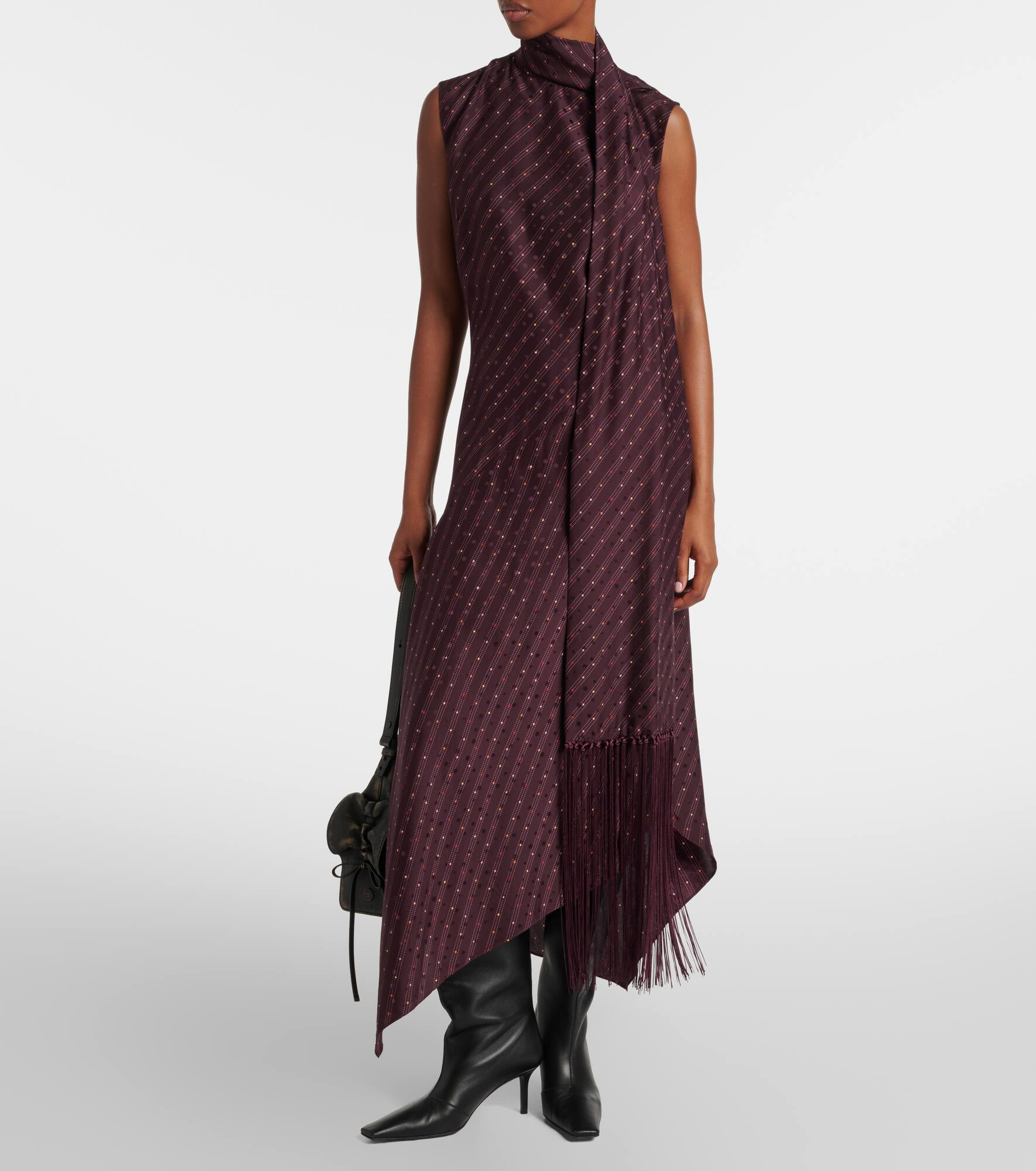 Dale asymmetric silk maxi dress - 2