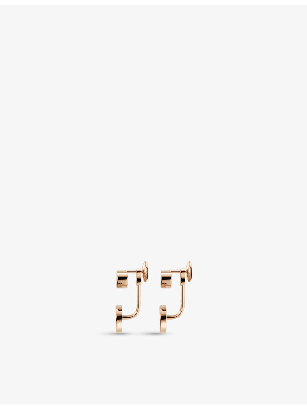 Happy Hearts 18ct rose-gold, 0.08ct diamond and red-stone earrings - 3