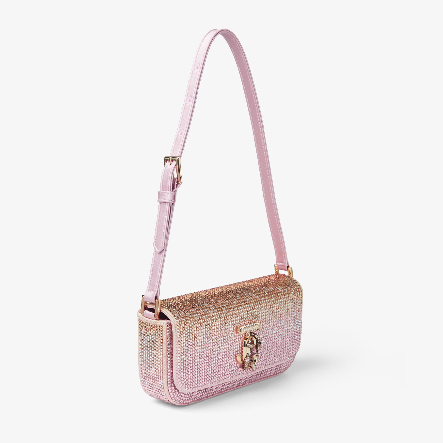 Avenue Mini Shoulder
Rose Satin and Crystal Mini Shoulder Bag with Dragon - 5