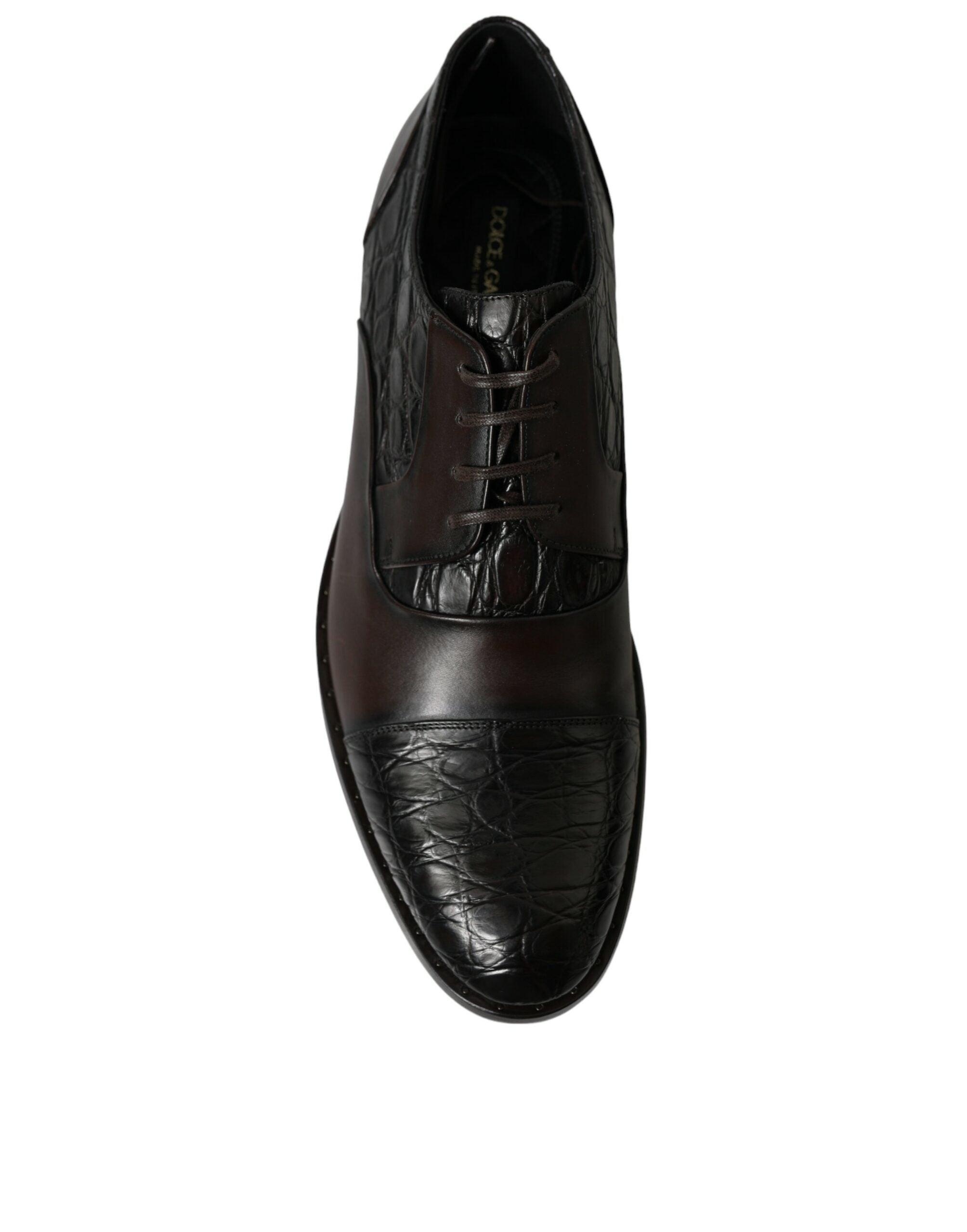 Dolce & Gabbana Brown Exotic Leather Formal Men Dress Shoes - 7