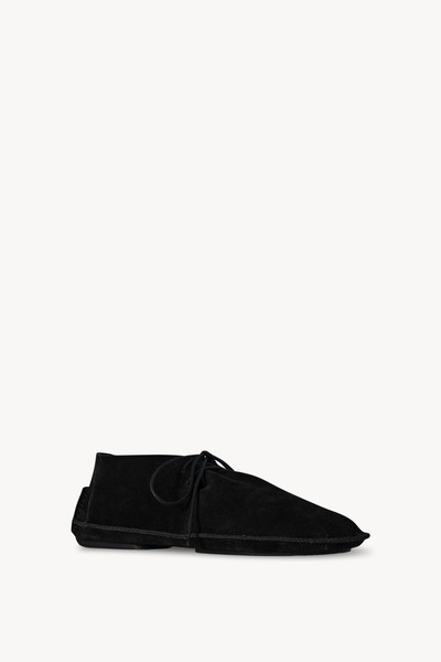 The Row Lucca Lace Up Shoe in Suede outlook