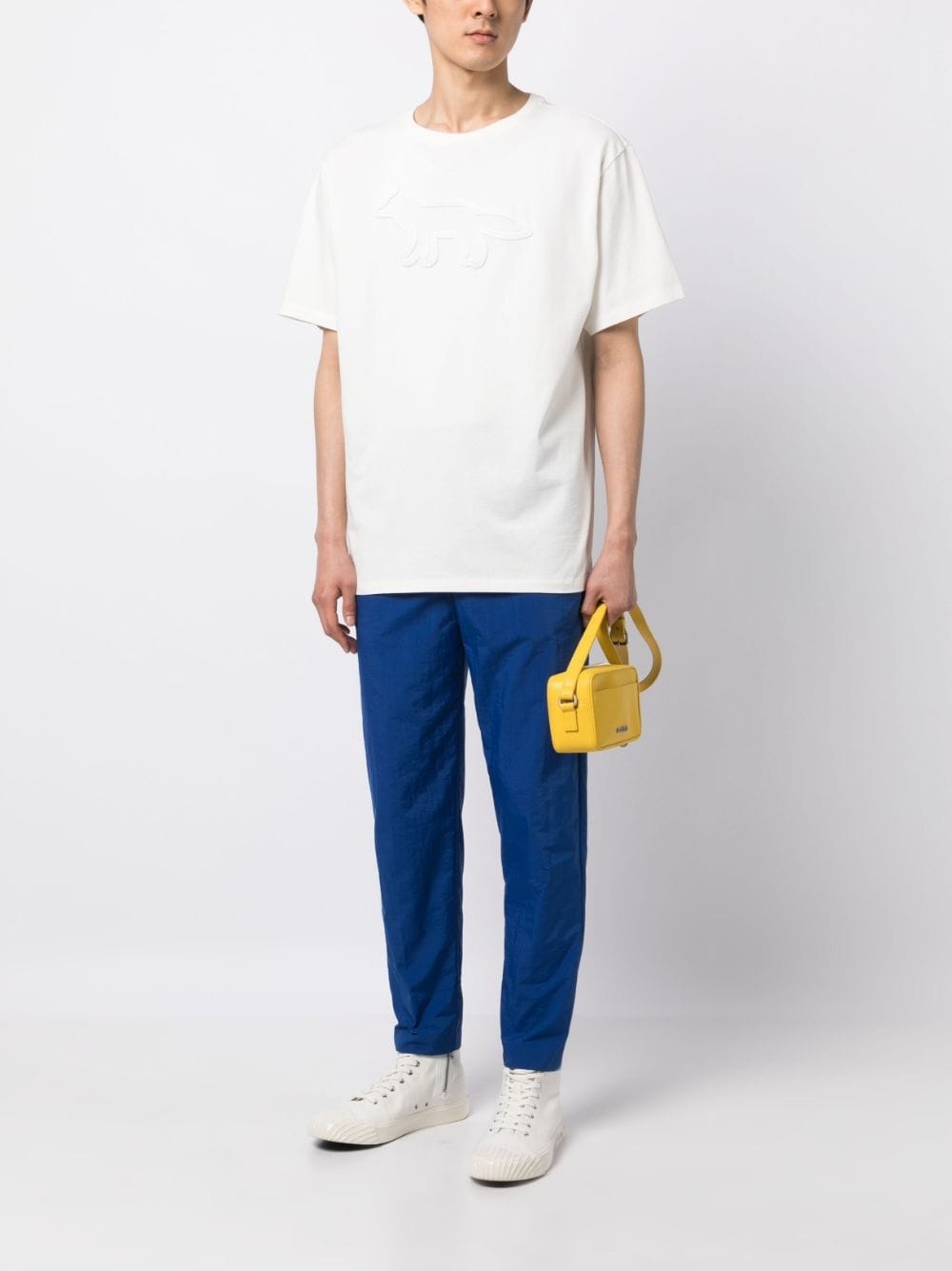 straight-leg cotton trousers - 2