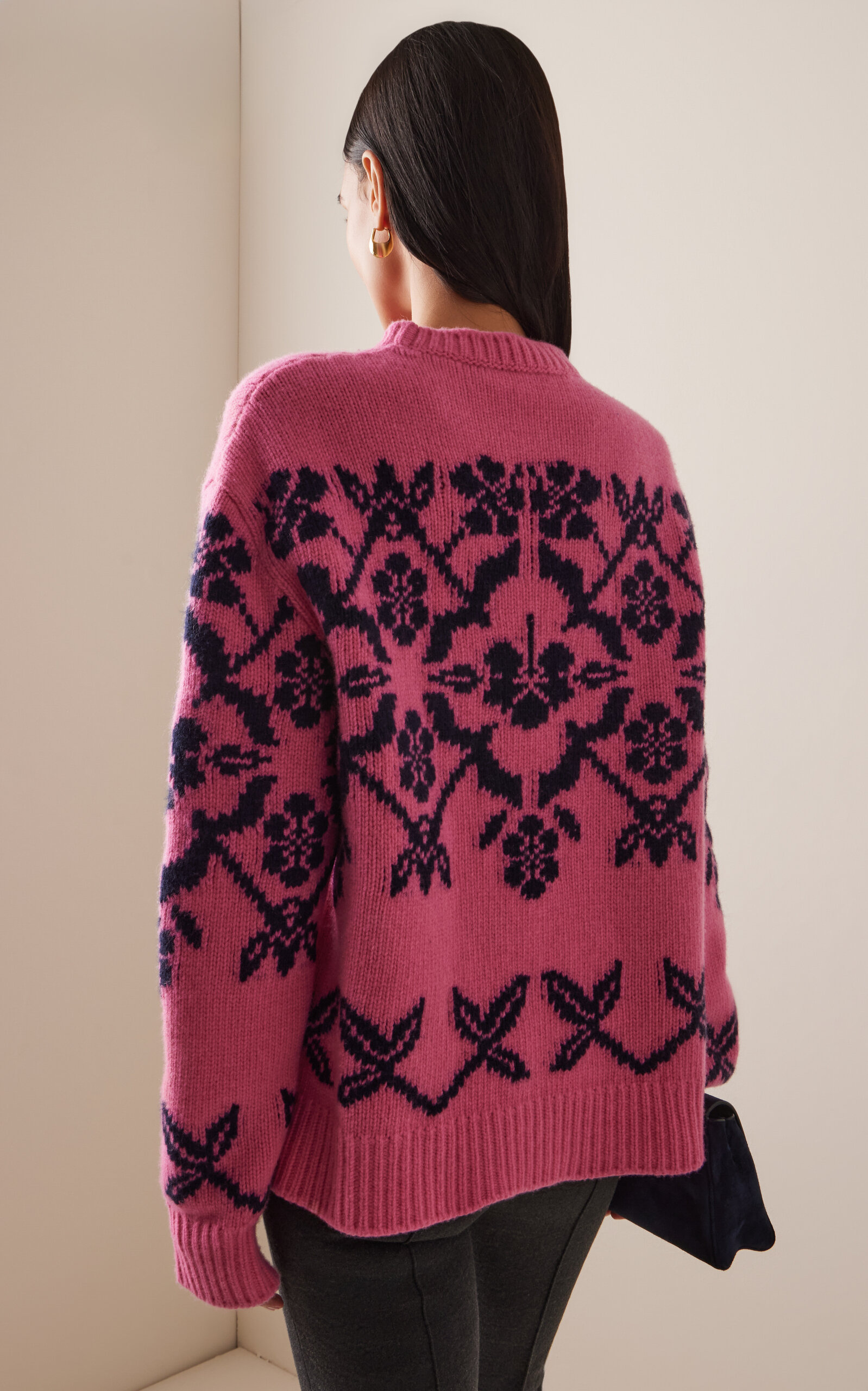 Georgia Fair Isle Wool Sweater pink - 4
