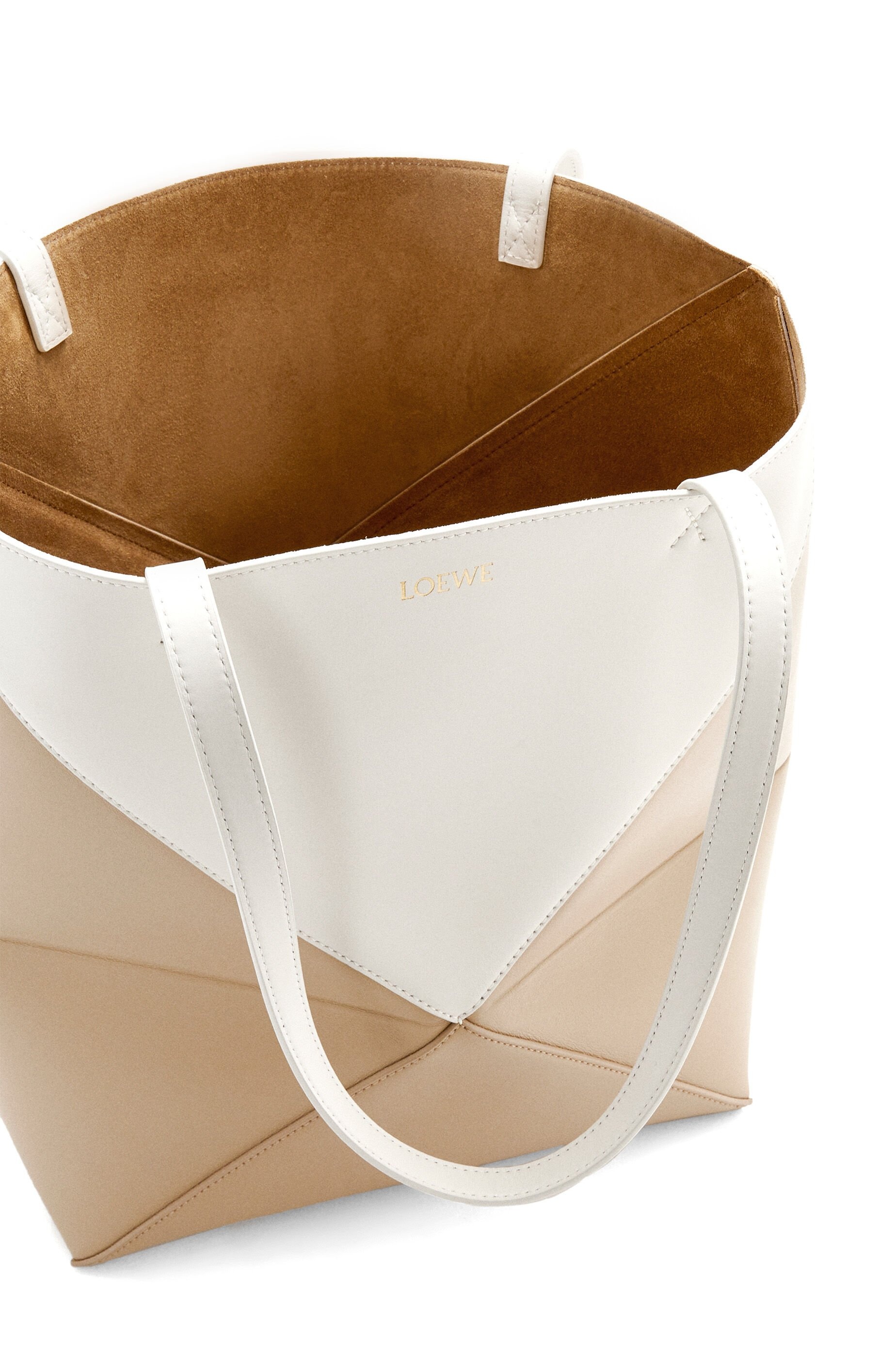 Puzzle Fold Tote in shiny calfskin - 9