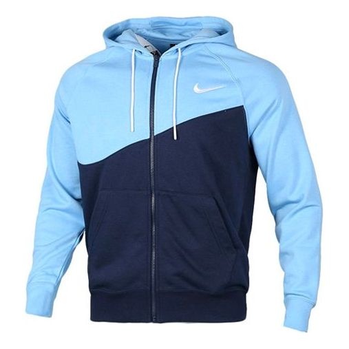 Nike AS Nike Sportswear Swoosh Hoodie FZ FT Men Blue Sky blue BV5300-451 - 1