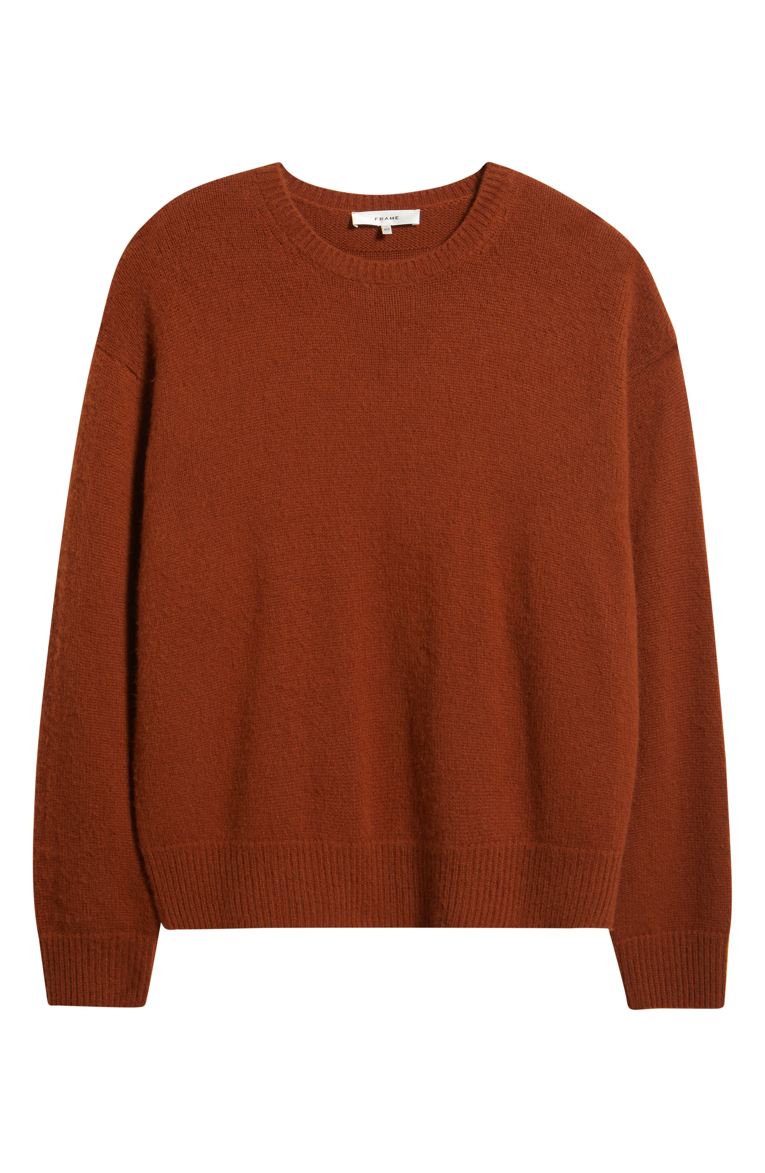 FRAME The Cashmere Brushed Sweater in Rust at Nordstrom - 5