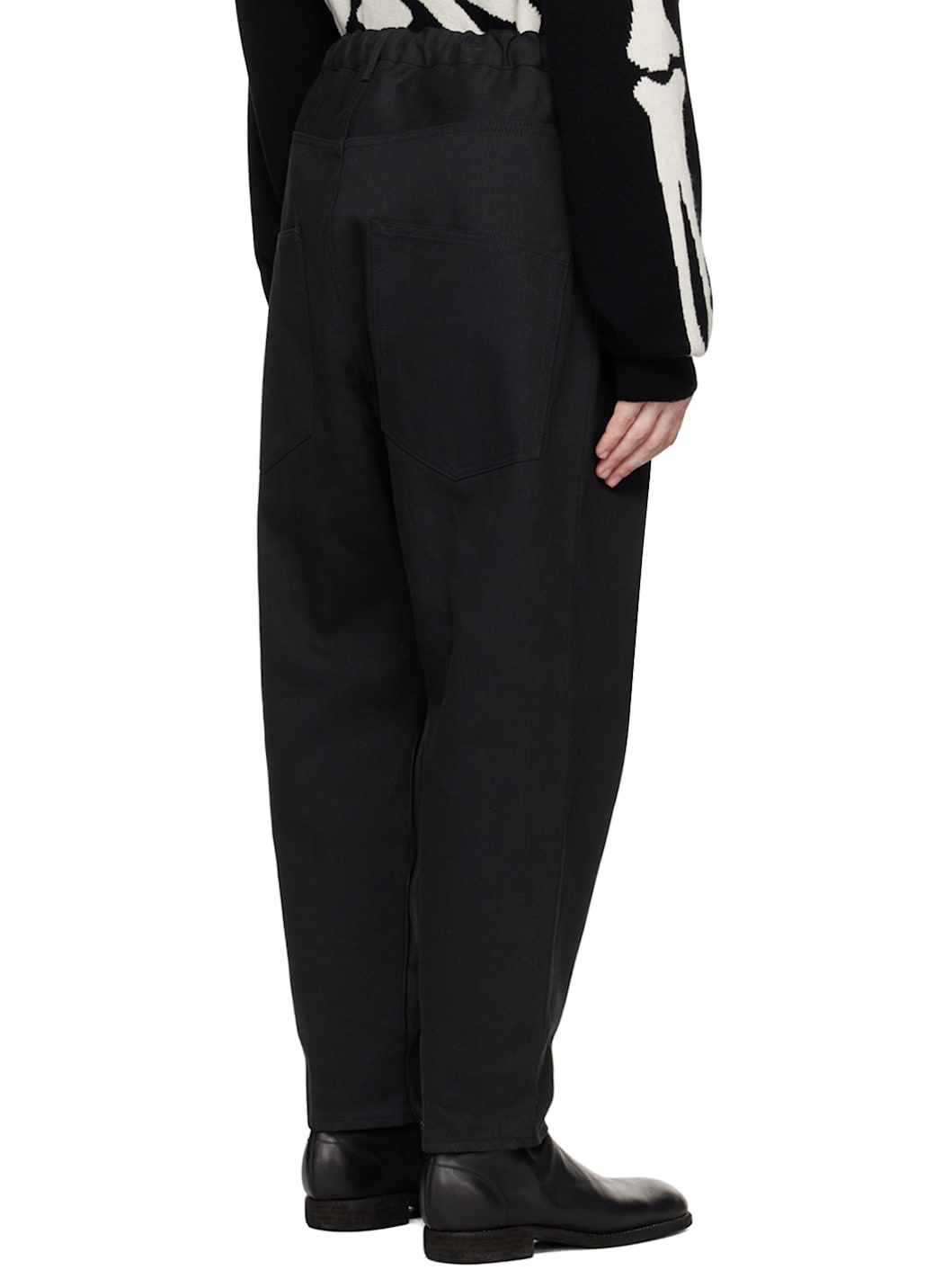 Black Super Loose Fit Jeans - 3