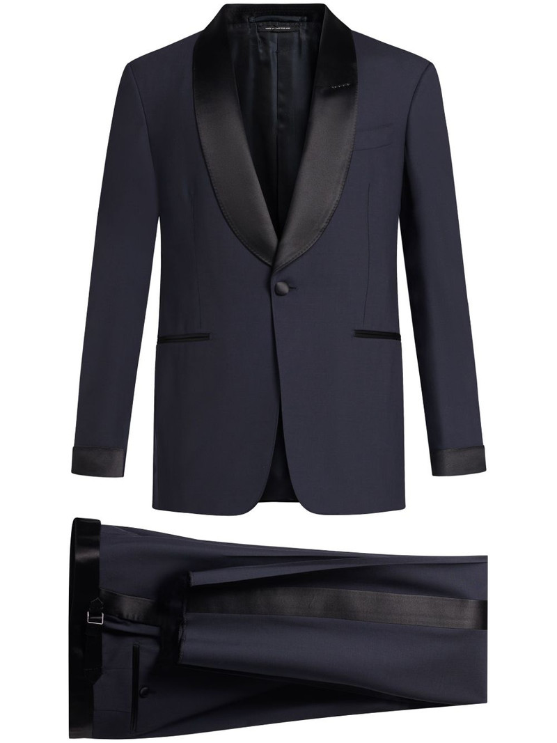 satin-trim suit 1