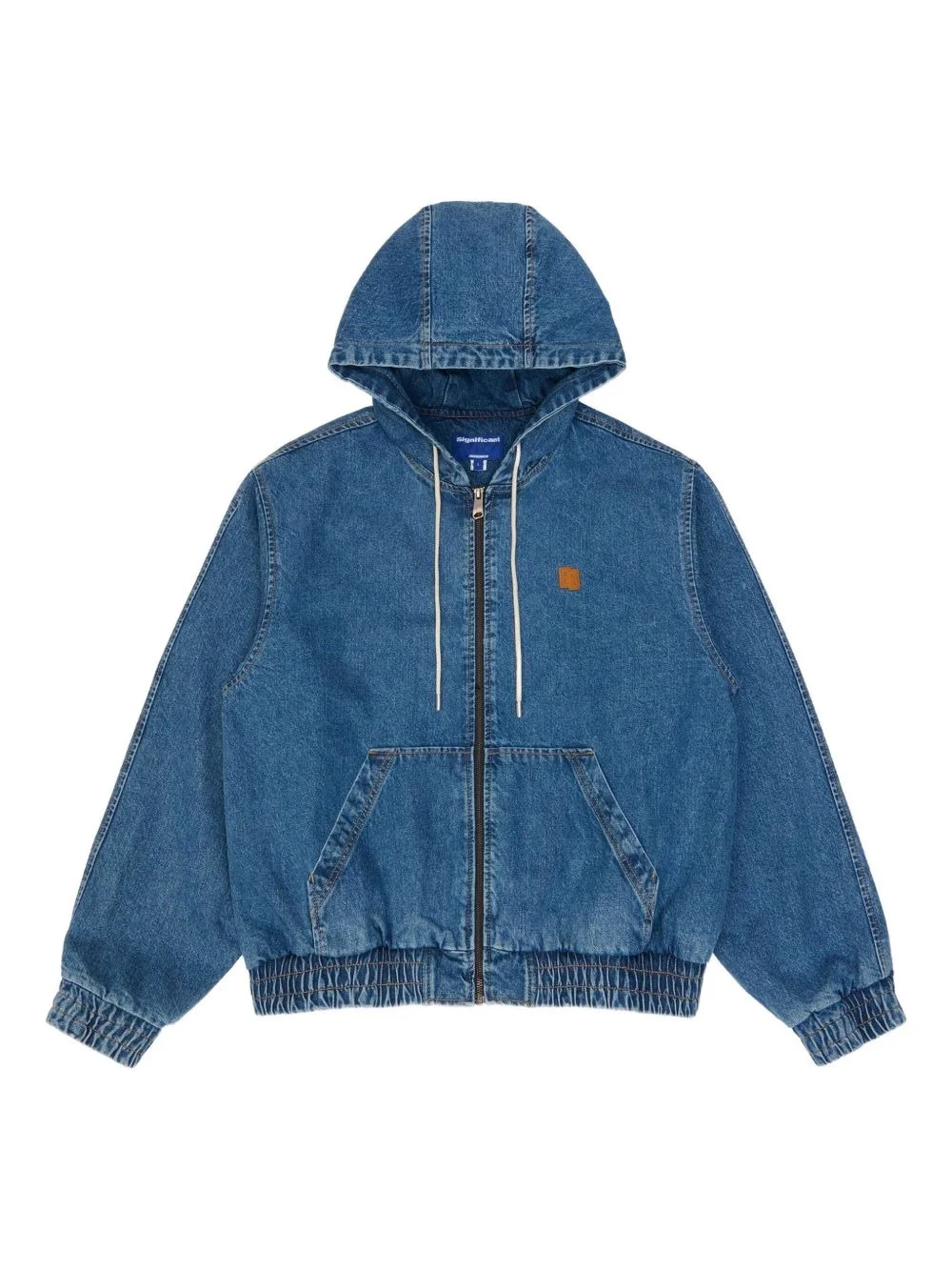 hooded denim jacket - 1