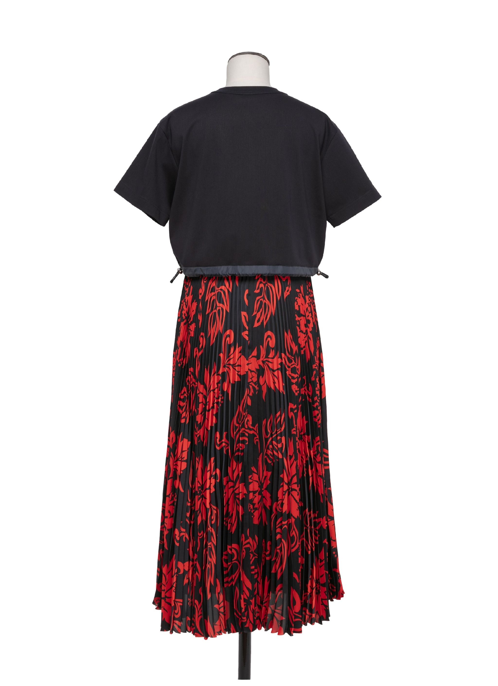 Floral Print Cotton Jersey Dress - 4