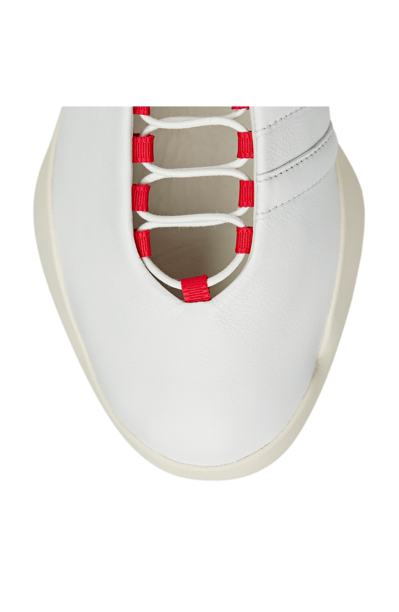 Y-3 Gender Inclusive Regu Mary Jane Sneaker in White/Cream/Scarlet at Nordstrom - 8