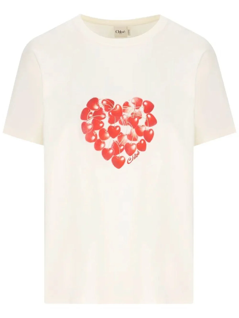 COTTON T-SHIRT WITH CHERRIES PRINT - 1
