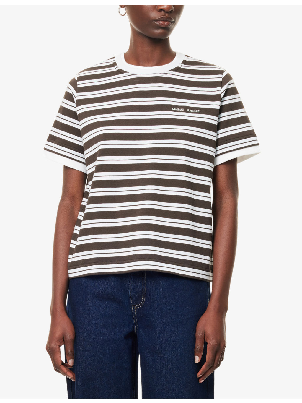 Sacamina Striped Cotton-Jersey T-shirt - 3