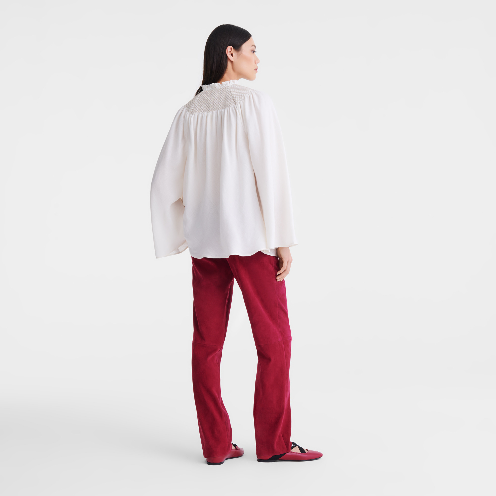 Blouse Ecru - Smocked veil - 3