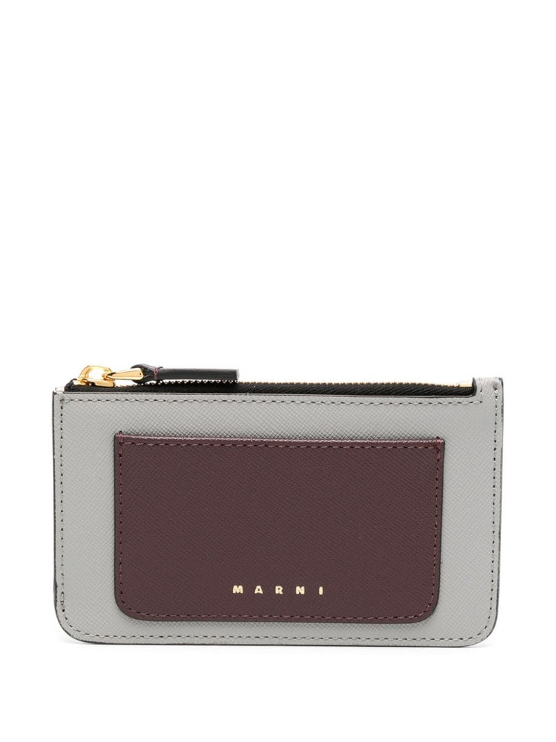 saffiano logo-print wallet 1