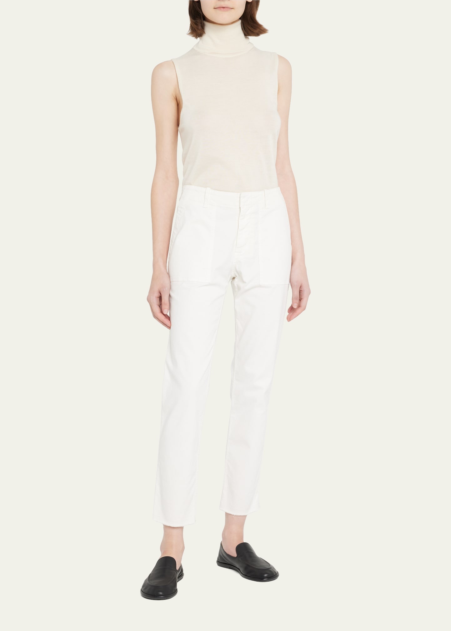Jenna Cropped Raw-Edge Pants - 2