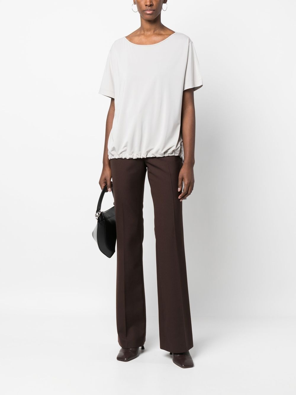 side-tie detail T-shirt - 2