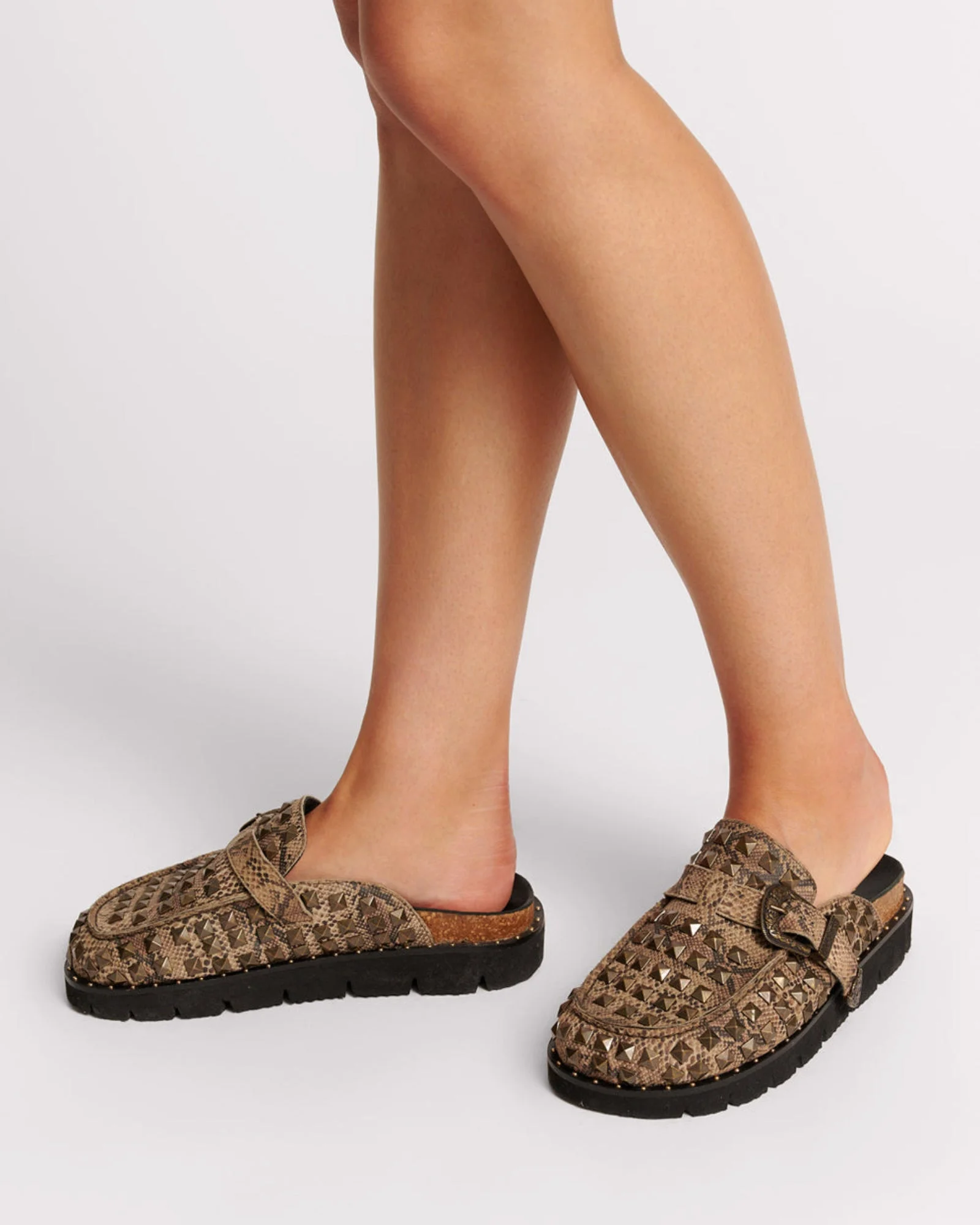 Studded Phoenix Slides - Snake - 1