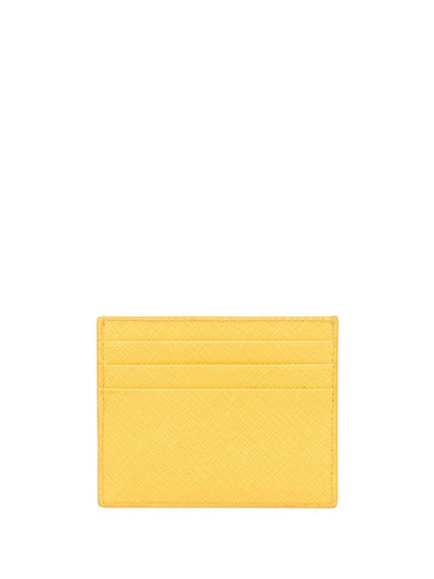 Prada triangle-logo leather cardholder outlook