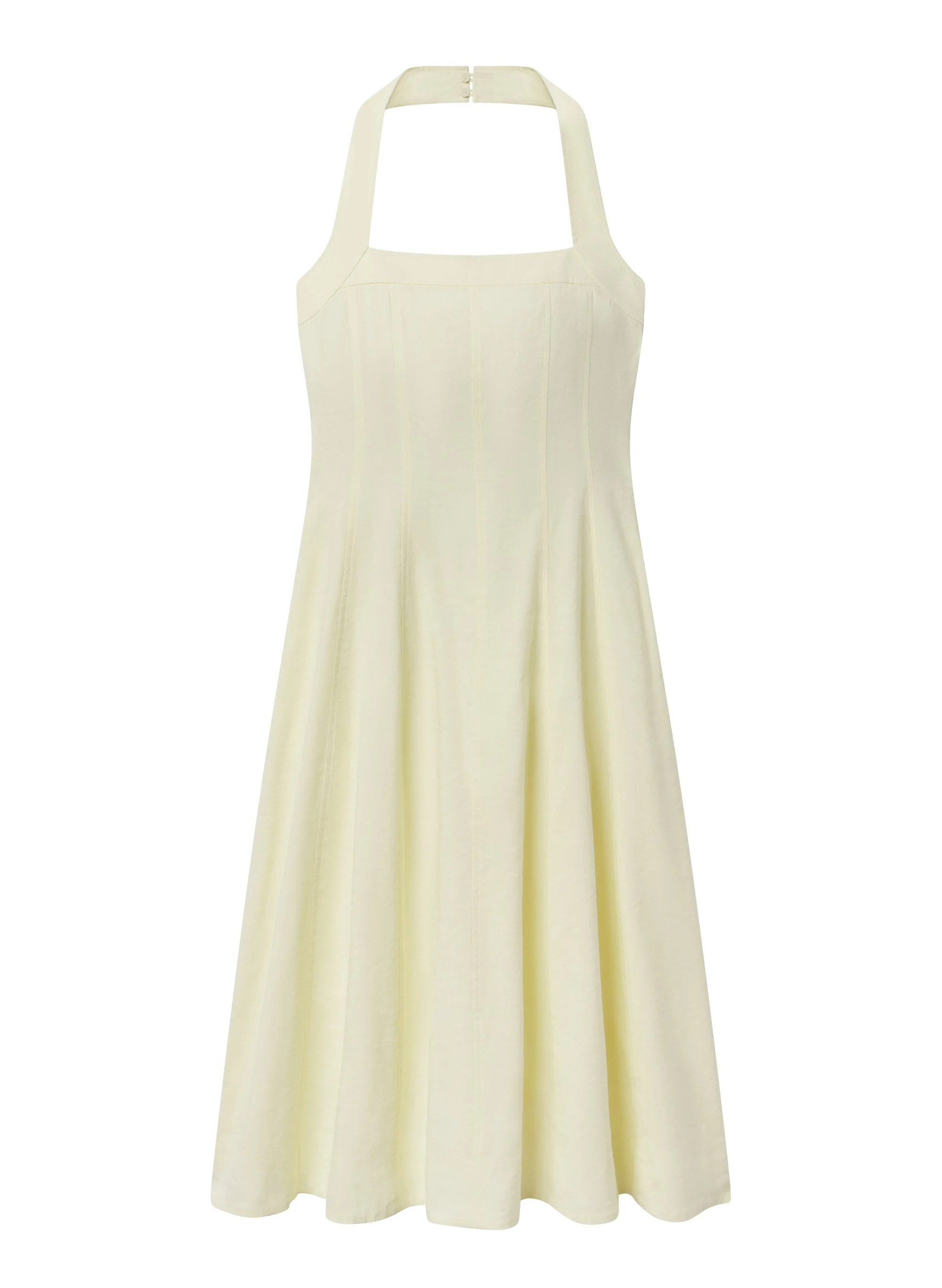 Elinor Linen Midi Halter Dress - 1