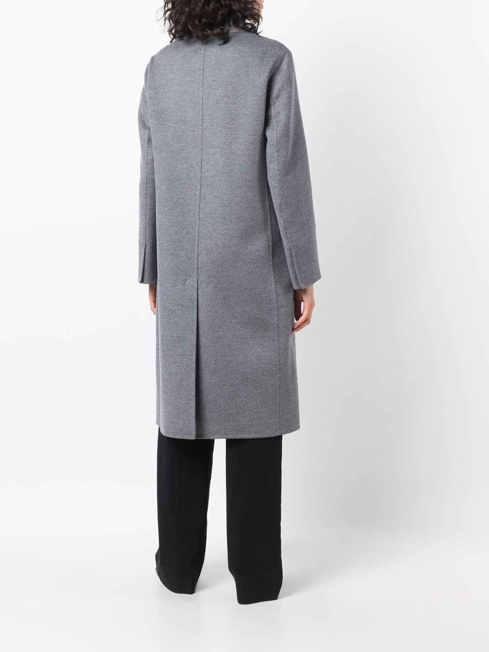 single-breasted wool coat - 4