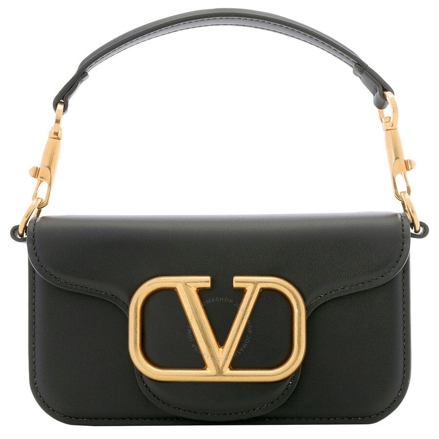 Valentino Black Calfskin Loco Small Shoulder Bag - 1