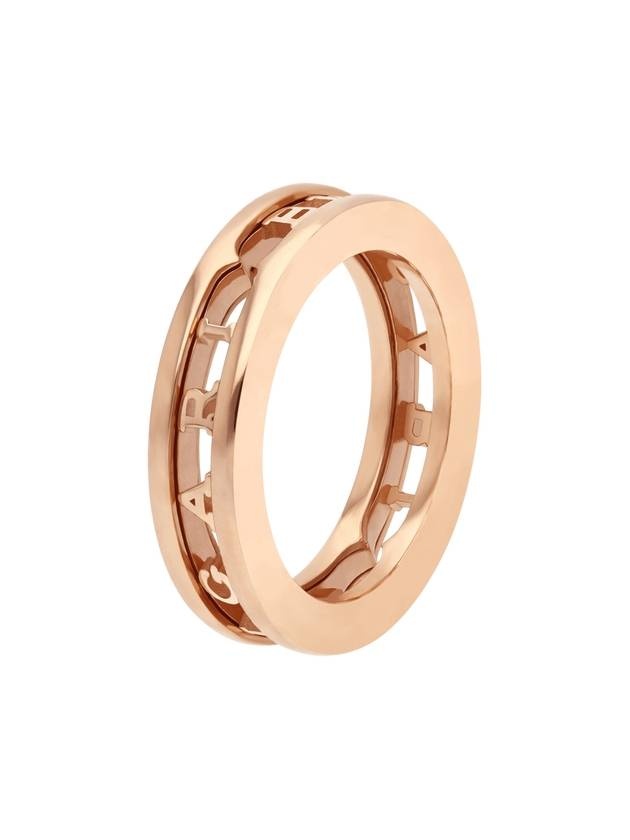 B.Zero1 Openwork Logo Spiral Ring Rose Gold - 2