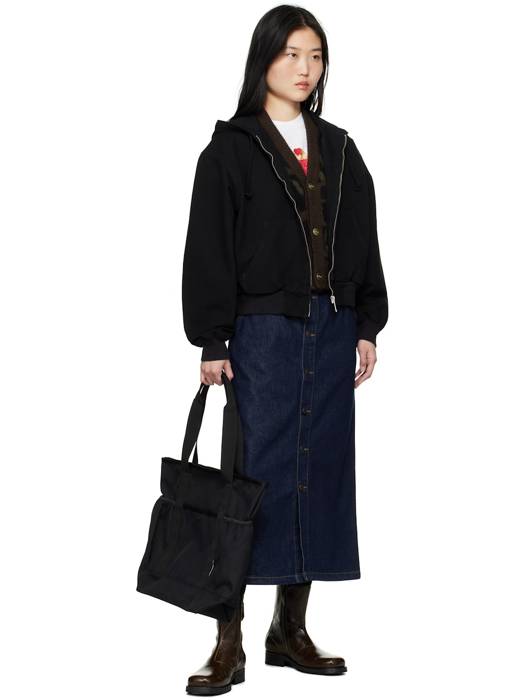 Blue Marvin Denim Midi Skirt - 4