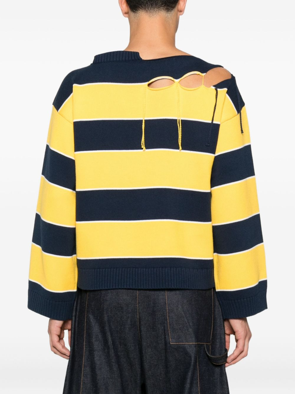 slash stripe sweater - 4