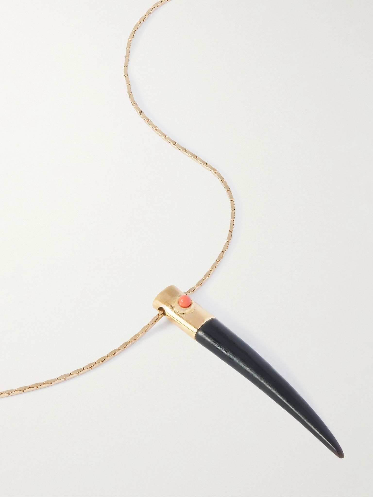 Gold-tone resin necklace Gold - 1