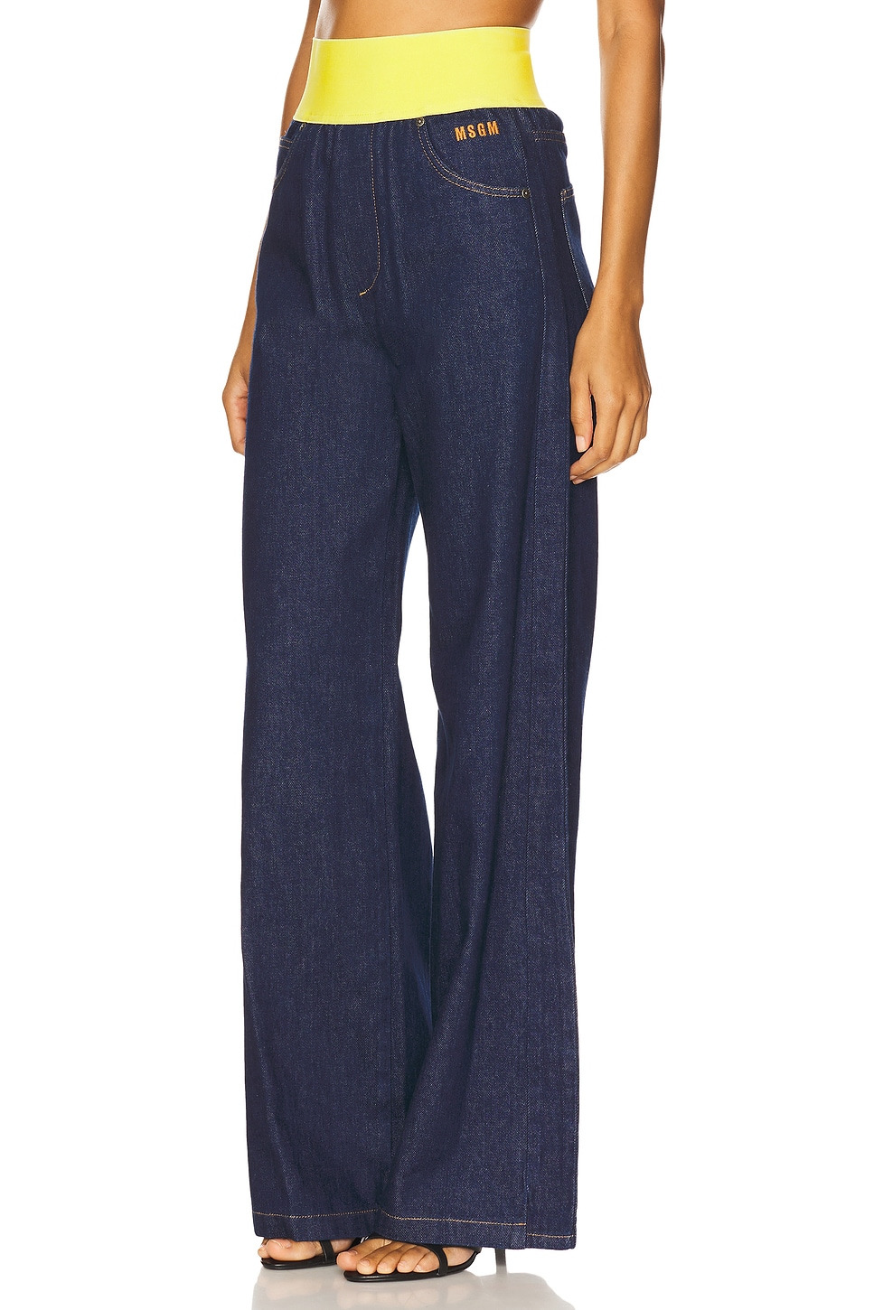 Waistband Wide Leg Jean - 3