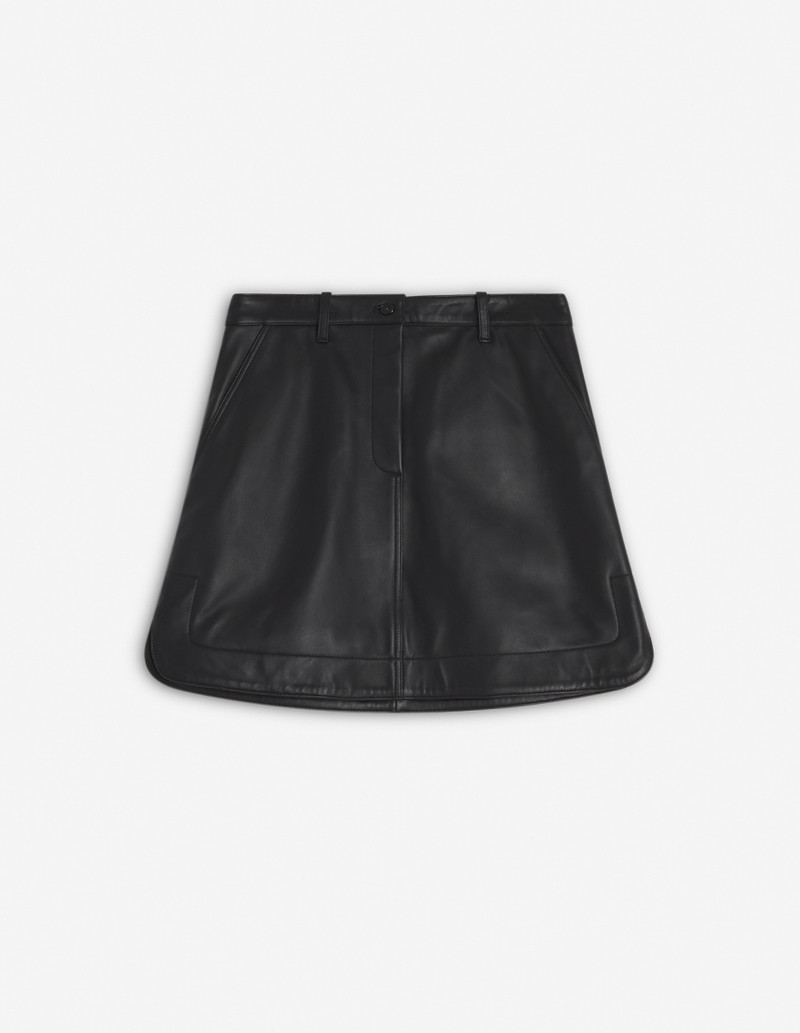 ROUNDED LEATHER SKIRT - 1