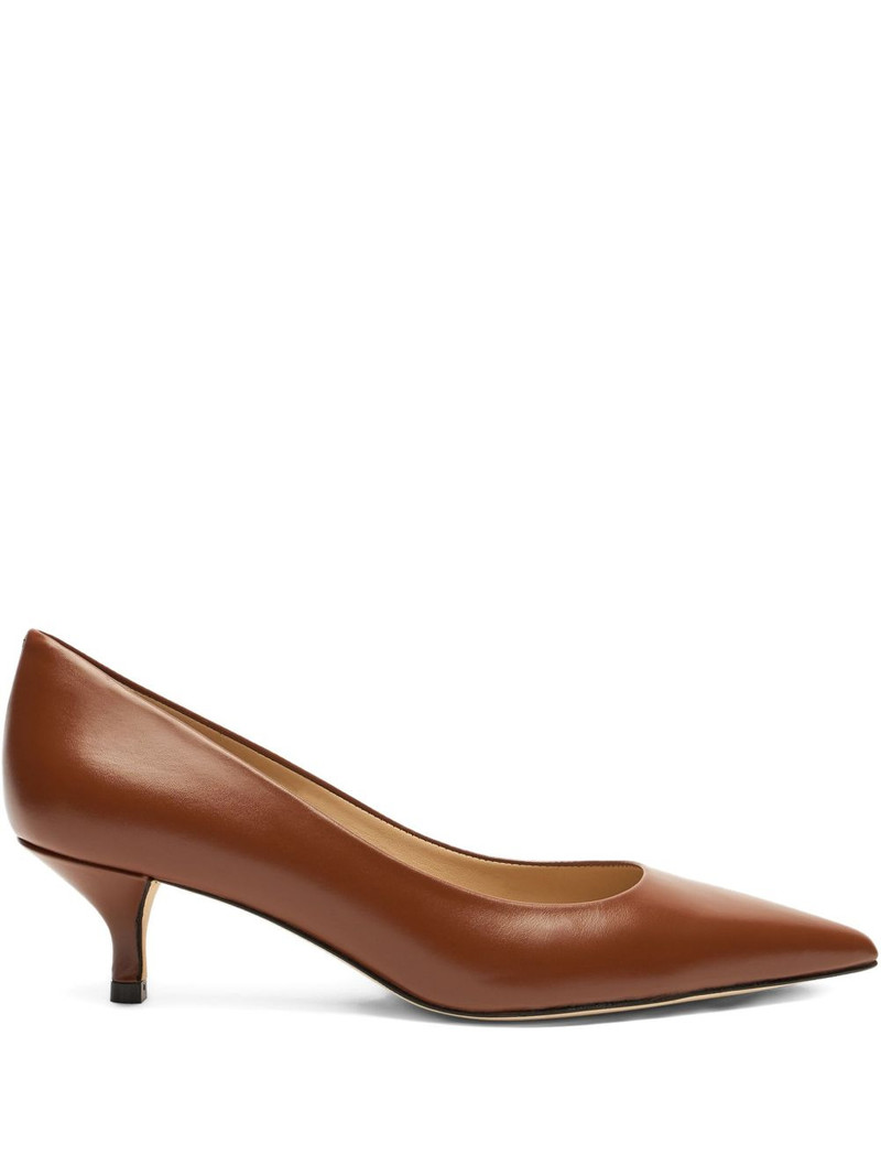 50mm Stuart Power leather pointed-toe pumps 1