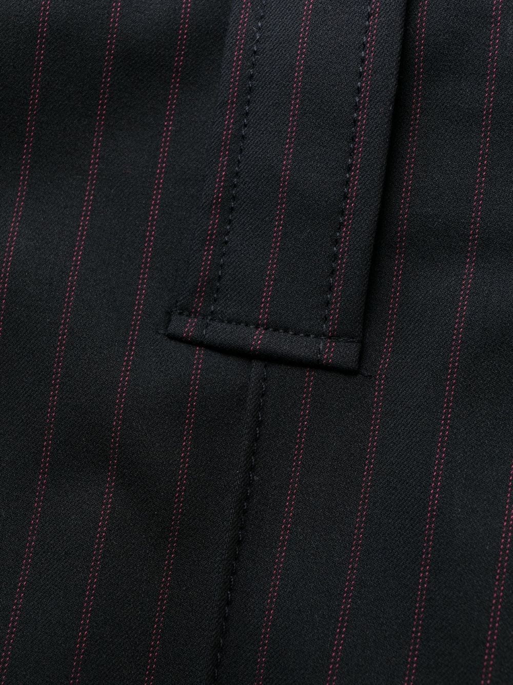 pinstripe-pattern flared trousers - 8