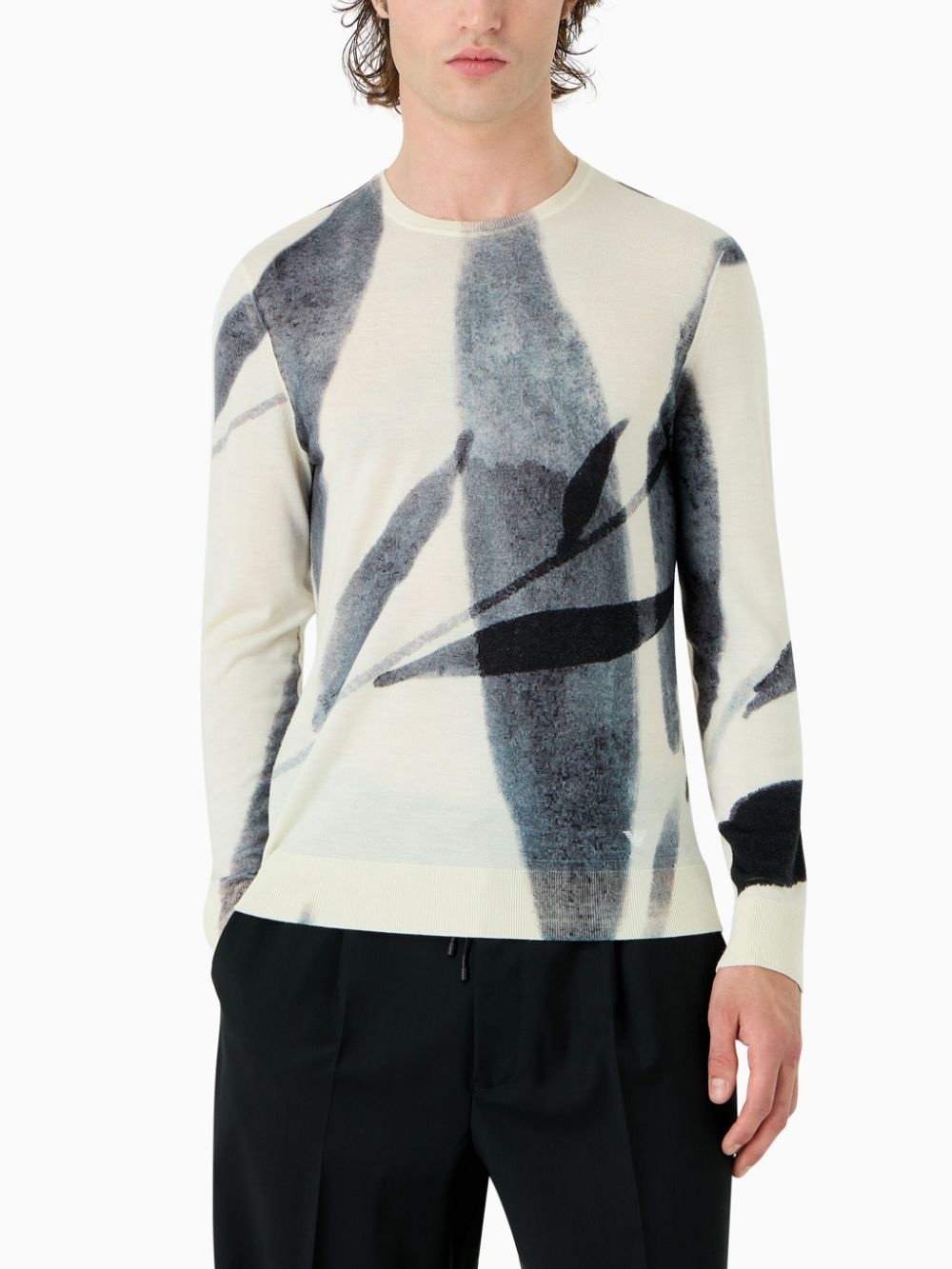 graphic-print wool jumper - 2