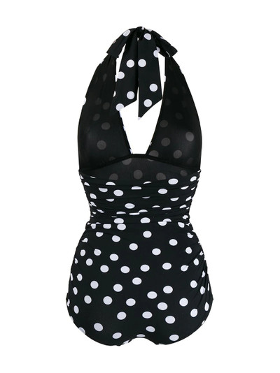 Dolce & Gabbana polka dot halterneck swimsuit outlook