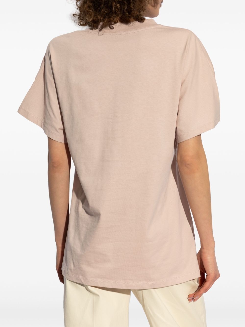 embroidered cursive-logo T-shirt - 4