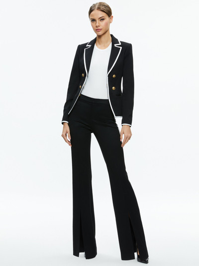 Alice + Olivia MYA CONTRAST PIPING FITTED BLAZER outlook